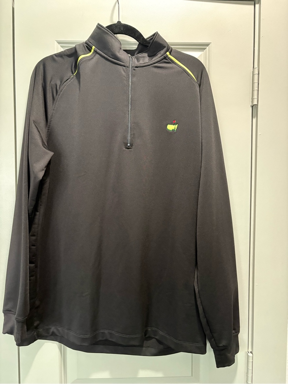 Masters Men's Dark Gray Performance 1/4-Zip Jacket with Lime Accents
